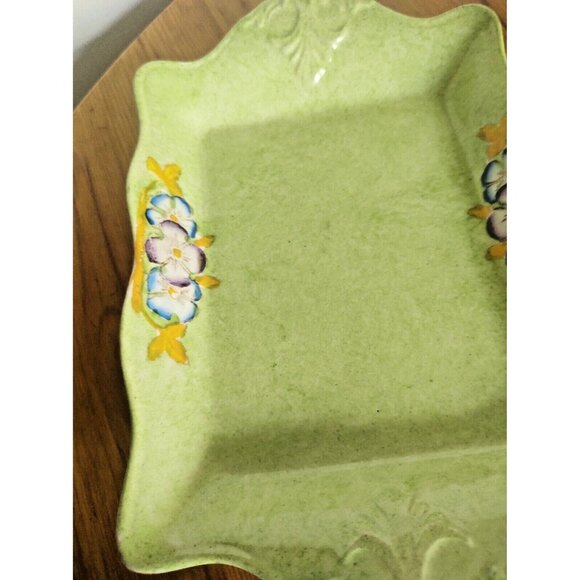 JAMES KENT Longton Vintage Square Pin Dish JAMES KENT Iris Daffodil 1156 - Picture 9 of 11